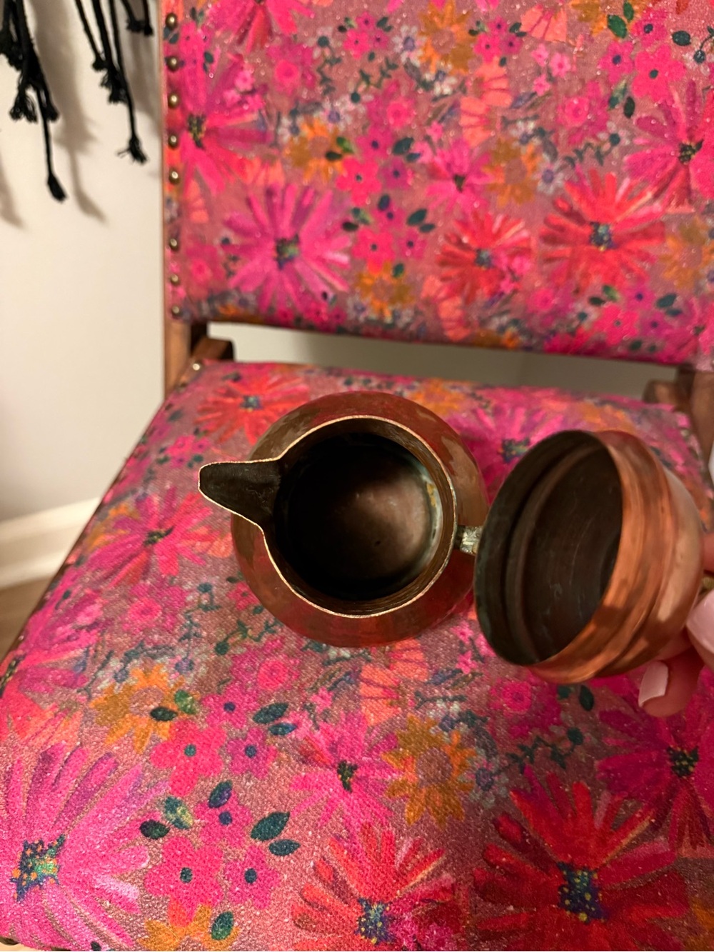 Vintage Copper Kettle with Patina - Copper Tone - Picture 3 of 8